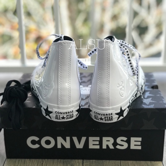 Conv&Miley Ctas HI White Black Stars✨W AUTHENTIC - Picture 4 of 8